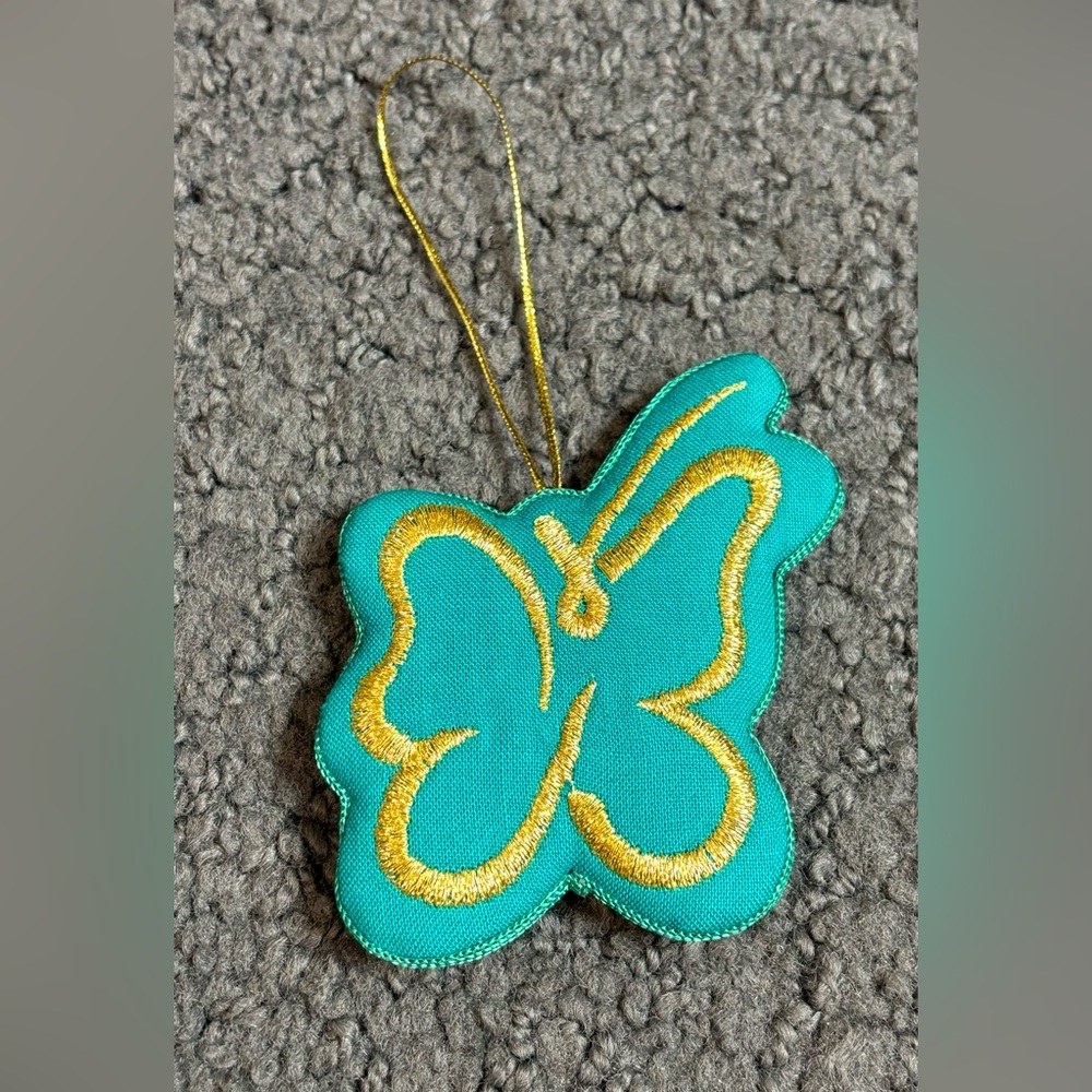 Vintage Fashion Bug Store Butterfly Plush Ornament 3”